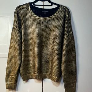I.N.C. Gold Metallic Women’s Knit Sweater